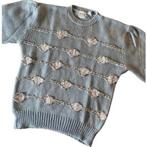 Size L//Vintage 80s Novelty Cloud 9 Knit Sweater